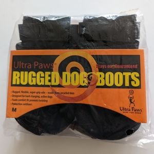 Ultra Paws Rugged, Flexible, Dog Boots Black Medium